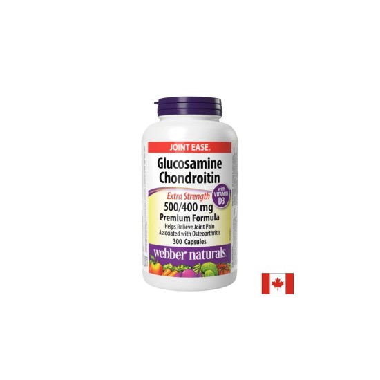 Глюкозамин 1500 mg + Хондроитин 1200 mg + Витамин D3 25 µg – Поддържа подвижността на ставите и костната плътност, 300 капсули