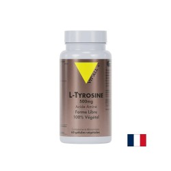 L-Тирозин – Фокус, енергия и подкрепа за щитовидната жлеза, 500 mg, 60 веган капсули