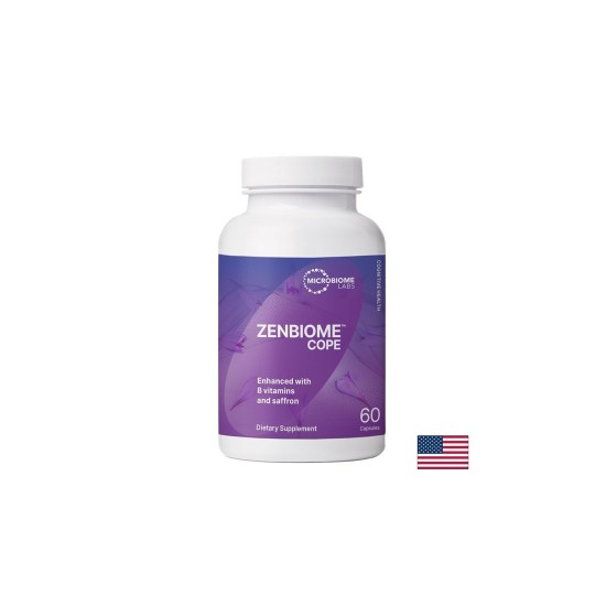 Пробиотик 100 mg + Шафран 28 mg – Спокойствие и емоционален баланс, Zenbiome Cope™, 60 капсули Пробиотик 100 mg + Шафран 28 mg – Спокойствие и емоционален баланс, Zenbiome Cope™, 60 капсули