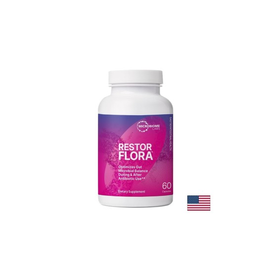 Saccharomyces boulardii 500 mg + Bacillus комплекс – При диария, стомашен дискомфорт, Restor Flora™, 60 капсули Saccharomyces boulardii 500 mg + Bacillus комплекс – При диария, стомашен дискомфорт, Restor Flora™, 60 капсули