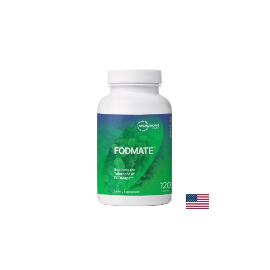 Ензимен комплекс – Подкрепа при FODMAP – при чувствителен и подут стомах, Fodmate™, 2540 mg, 120 капсули Ензимен комплекс – Подкрепа при FODMAP – при чувствителен и подут стомах, Fodmate™, 2540 mg, 120 капсули