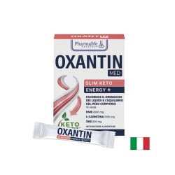 HMB 2000 mg + L-Карнитин 1000 mg + Зелен чай – Контрол на теглото и кето баланс, Oxantin Med Slim Keto Energy+, 15 сашета