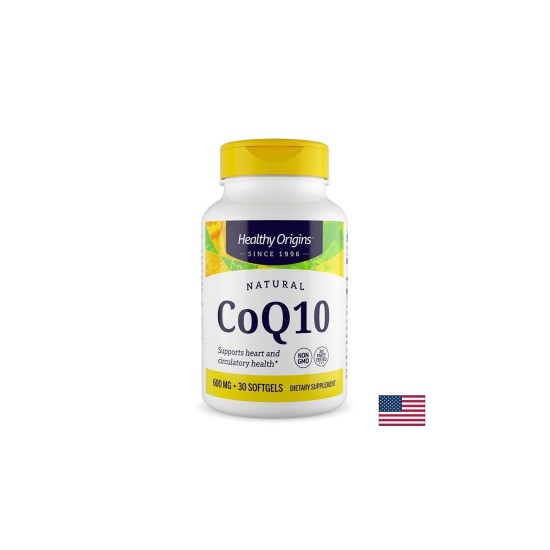 Коензим Q10 (Убиквинон) – Сърдечно-съдова грижа и клетъчна енергия при повишени нужди, 600 mg, 30 софтгел капсули