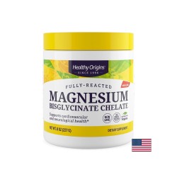 Магнезий бисглицинат хелат – Срещу мускулни крампи, схващания и стрес, 200 mg, 227 g прах