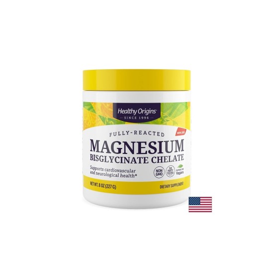 Магнезий бисглицинат хелат – Срещу мускулни крампи, схващания и стрес, 200 mg, 227 g прах
