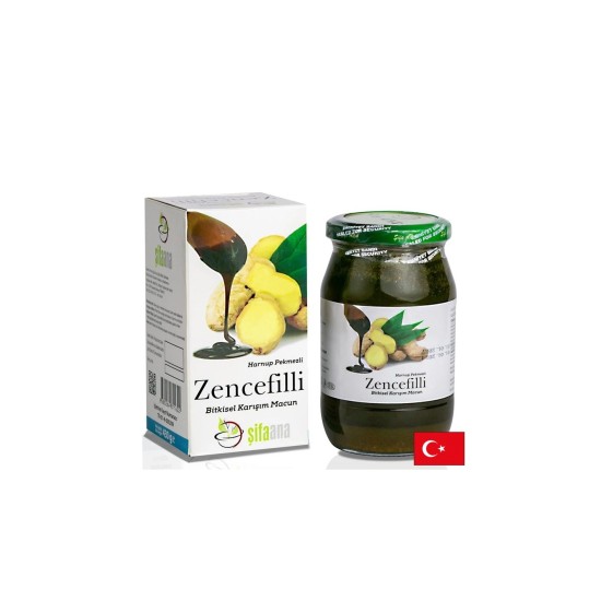 Билкова паста с джинджифил и рожков – При кашлица, възпалено гърло и настинка, 430 g