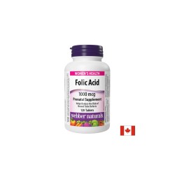 Фолиева киселина – Репродуктивна система и енергиен метаболизъм, 1000 µg, 120 таблетки