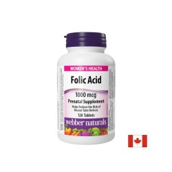 Фолиева киселина – Репродуктивна система и енергиен метаболизъм, 1000 µg, 120 таблетки