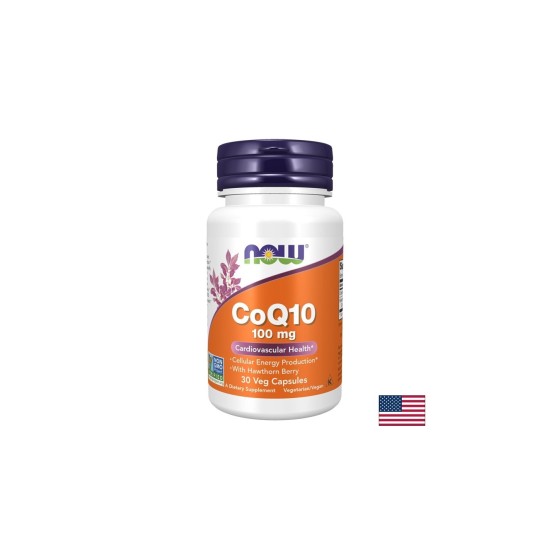 Коензим Q10 100 mg + глог 400 mg, CoQ10 with hawthorn berry, 30  капсули