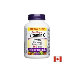 Витамин С с удължено освобождаване – Имунитет, антиоксидантна защита и енергия, 1000 mg, 180 таблетки