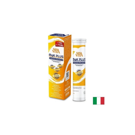 Магнезий 187.5 mg + Калий 300 mg – При мускулни крампи, умора и сърдечно натоварване, 20 ефервесцентни таблетки