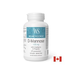 D-маноза 2000 mg + Червена боровинка 800 mg + Прополис 200 mg – Здрав уринарен тракт, 60 капсули