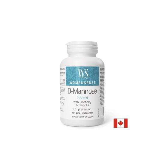 D-маноза 2000 mg + Червена боровинка 800 mg + Прополис 200 mg – Здрав уринарен тракт, 60 капсули