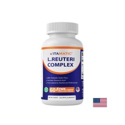 Лактобацилус реутери + Лактобацилус рамнозус + Лактобацилус ацидофилус – Пробиотик за добро храносмилане и имунитет, 60 капсули