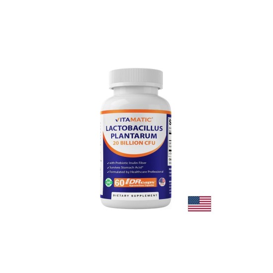 Лактобацилус плантарум 20 млрд. + инулин – За балансирана чревна флора и комфорт, 60 капсули със забавено освобождаване