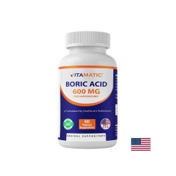 Борна киселина – Подкрепа при вагинални инфекции и дисбаланс, 600 mg, 60 супозитории