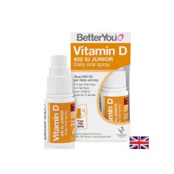 Витамин D3 за деца – Оптимален растеж и силни кости, 400 IU, 100 впръсквания, спрей 15 ml