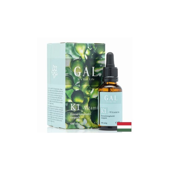 Витамин K1 – Подкрепа за нормално кръвосъсирване, 500 μg, 480 дневни дози, 30 ml капки