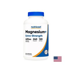 Грижа за мускулите и сърцето - Магнезий (оксид, бисглицинат), 240 капсули