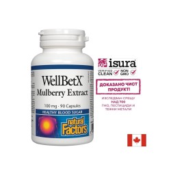 При диабет - Екстракт от бяла черница, 100 mg, 90 капсули Natural Factors