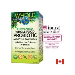 Пробиотик + пребиотик и постбиотик от ферментирали храни, 10 млрд. живи култури от 10 щама, 60 капсули Natural Factors