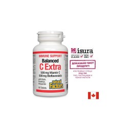 Immune Support Balanced C Extra / Витамин С (500 mg) и биофлавоноиди (500 mg), 90 таблетки Natural Factors