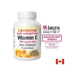 Liposomal High Absoprtion Vitamin C - Липозомен витамин С 500 mg, 90 софтгел капсули Natural Factors