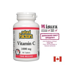 Vitamin C/ Витамин С 1000 mg и Биофлавони х 90 таблетки с удължено освобождаване Natural Factors