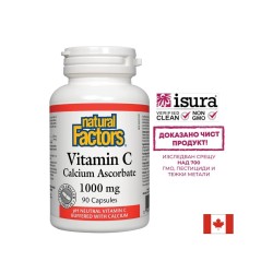 Vitamin C / Витамин С (калциев аскорбат), 1000 mg, 90 капсули Natural Factors