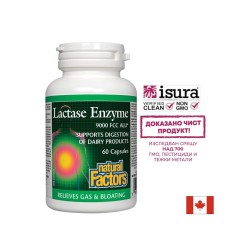 Lactase Enzyme / Лактаза ензим 250 mg х 60 капсули Natural Factors