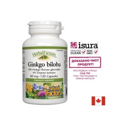 Ginkgo Biloba/ Гинко Билоба 60 mg х 120 капсули Natural Factors