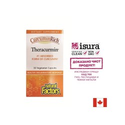 CurcuminRich™ Theracurmin™ / Теракурмин™, 30 mg, 30 капсули Natural Factors