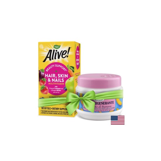 Alive! Hair, Skin & Nails Multivitamin - Алайв! Мултивитамини за коса, кожа и нокти, 60 софтгел капсули Nature’s Way