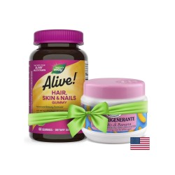 Alive! Hair, Skin & Nails Gummies/ Алайв! Коса, кожа и нокти, 60 желирани таблетки Nature’s Way