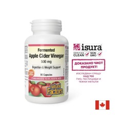 Apple Cider Vinegar/ Ябълков оцет 500 mg х 90 капсули Natural Factors