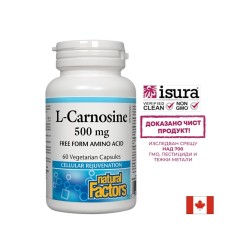 L-Carnosine/ Л-Карнозин 500 mg х 60 капсули Natural Factors