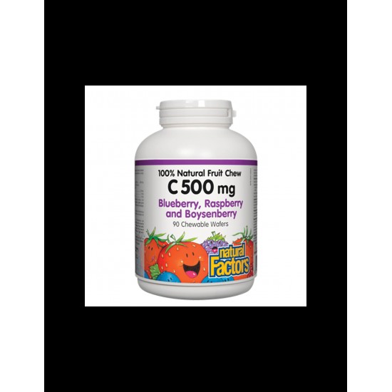 Vitamin C/ Витамин С 500 mg х 90 дъвчащи таблетки с вкус на горски плодове Natural Factors