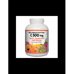 Vitamin C/ Витамин С 500 mg х 90 дъвчащи таблетки с вкус на тропически плодове Natural Factors