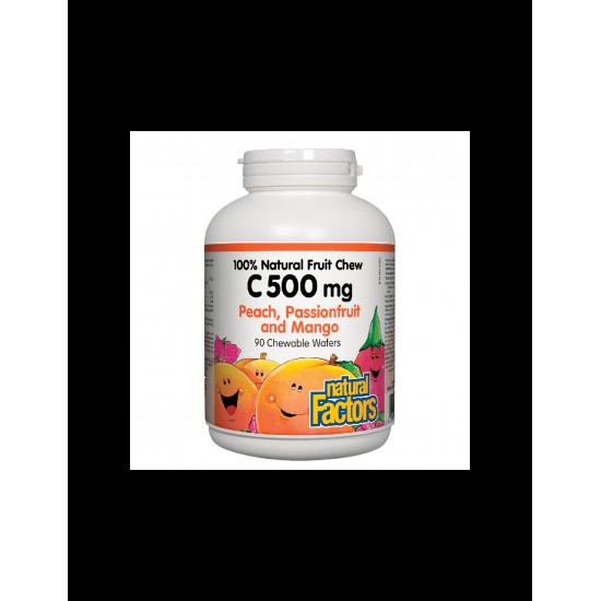 Vitamin C/ Витамин С 500 mg х 90 дъвчащи таблетки с вкус на тропически плодове Natural Factors