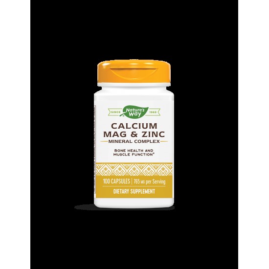 Calcium, Magnesium & Zinc/ Калций с Магнезий и Цинк х 100 капсули Nature’s Way