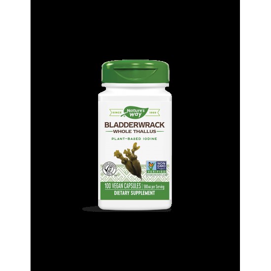 Bladderwrack Whole Thallus/ Кафяви водорасли/ Фукус 580 mg х 100 капсули Nature’s Way