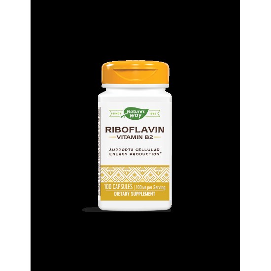 Riboflavin Vitamin B2/ Витамин В2 100 mg x 100 капсули Nature’s Way