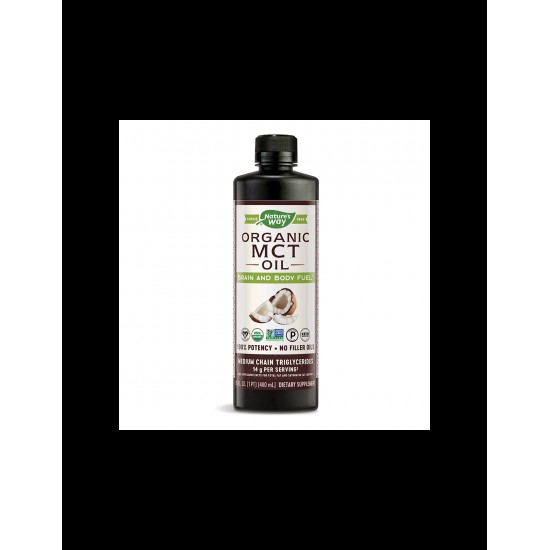 MCT Oil Organic / Средноверижни триглицериди от кокосово масло x 480 ml Nature’s Way