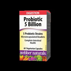 Probiotic/ Пробиотик 5 щама, 5 млрд. активни пробиотици х 60 капсули Webber Naturals