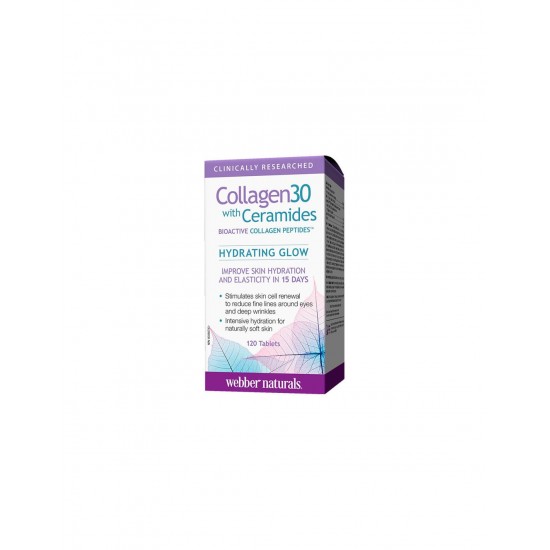 Collagen30® with Ceramides - Колаген + Серамиди, 120 таблетки Webber Naturals