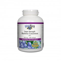 BlueRich® Blueberry Concentrate 36:1/ Синя боровинка супер концентрат 500 mg х 180 софтгел капсули Natural Factors