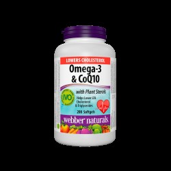 Lowers Cholesterol Omega-3 & CoQ10+Plant Sterols/ Омега-3 с Коензим Q10 и Фитостероли х 200 софтгел капсули