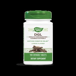 DGL - Deglycyrrhizinated Licorice Extract/ ДиДжиЕл - Деглициризиран сладник / Женско биле х 100 дъвчащи таблетки Nature’s Way