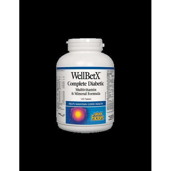 WellBetX® Complete Diabetic/ Мултивитамини за диабетици x 120 таблетки Natural Factors