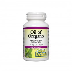 Oil of Oregano Organic/ Риган (масло) 180 mg x 30 софтгел капсули Natural Factors